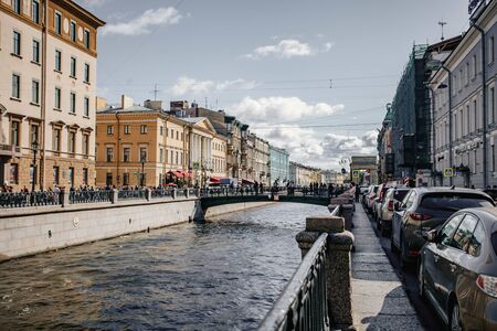 Saint Petersburg, Russia 1 September 2019. water Canal located in St. Petersburg.のeditorial素材