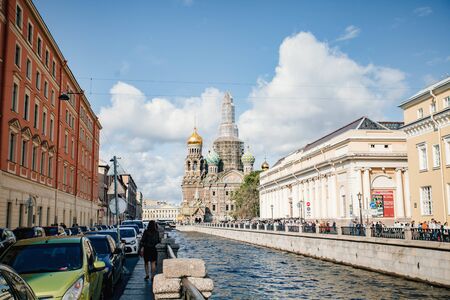 Saint Petersburg, Russia 1 September 2019. water Canal located in St. Petersburg.のeditorial素材