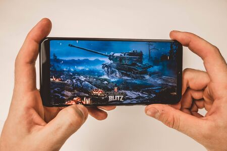 Los Angeles, California. FEBRUARY 21, 2019 screensaver world of tanks blitzのeditorial素材