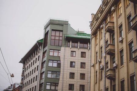 View of residential buildings in the city centre.の写真素材
