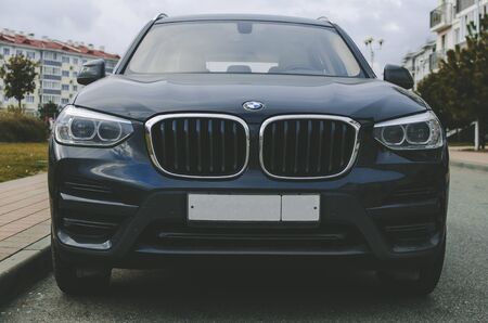 Russia Sochi 30 december 2019: The BMW X6 restyled in a new body. close-upのeditorial素材