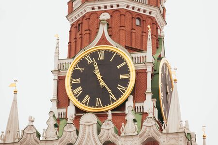 Clock of the Kremlin on the red square.の写真素材