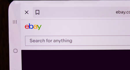 Moscow, Russia - FEBRUARY 22, 2020: eBay Inc. is an US multinational internet consumer corporation.