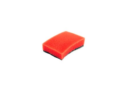 pink sponge isolated on white backgroundの写真素材