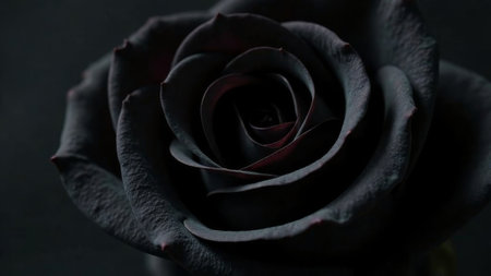 fresh black rose close up. Macro.の素材