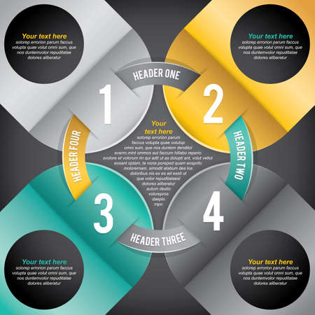 A modern infographic perfect for business, education, project workflow, step-by-step instructions, and more.のイラスト素材