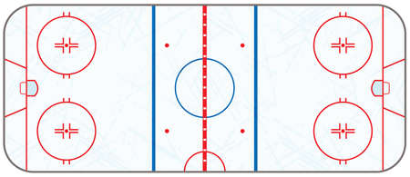 A realistic ice hockey rink with hatched skate marks. EPS 10. File contains transparencies.のイラスト素材
