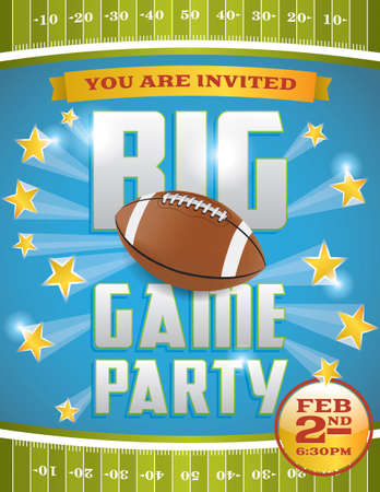 A flyer design perfect for tailgate parties.のイラスト素材