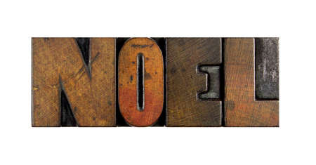 The word NOEL written in vintage letterpress typeの写真素材