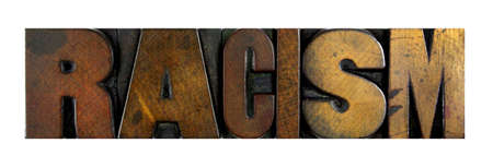 The word RACISM written in vintage letterpress typeの写真素材