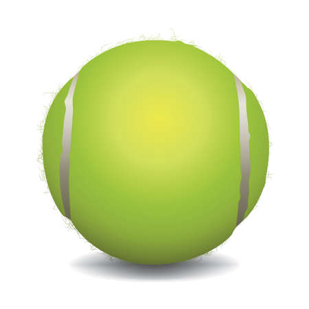 An illustration of a tennis ball isolated on whiteのイラスト素材