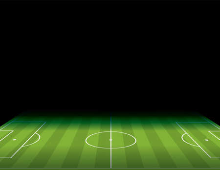 A soccer field football field with room for copy. のイラスト素材