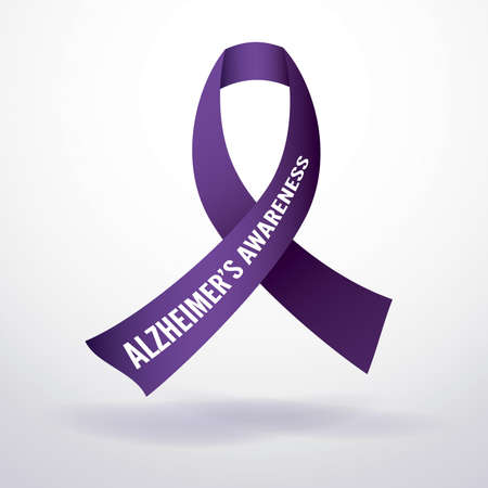 Alzheimer\'s disease awareness ribbon.のイラスト素材