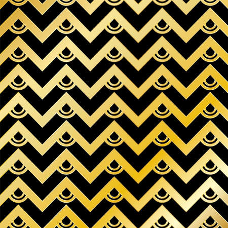 An abstract ornate golden chevron pattern background.のイラスト素材