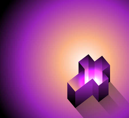 A 3D Christian cross laying on a soft glowing background illustration. Vector EPS 10 available.のイラスト素材