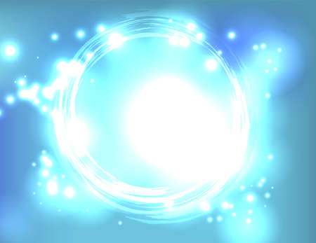 An abstract expolosion of lights over a blue background illustration. Vector EPS 10 available.のイラスト素材