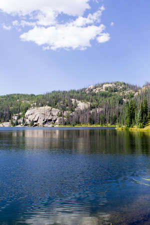 Granite Lake in Colorado's wilderness mountains.