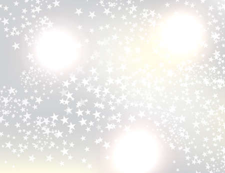 An abstract glowing silver star background illustration.のイラスト素材