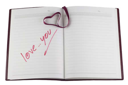 Notebook and pen isolated on white backgroundの写真素材