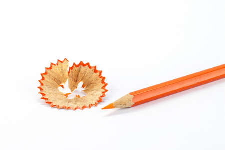 Colour pencils isolated on white background close upの写真素材