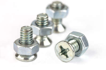 bolt and nut isolated on white background