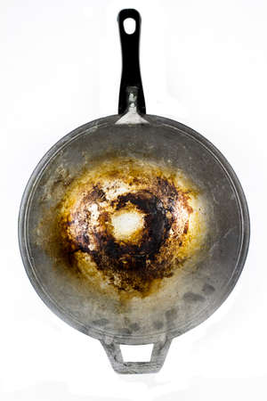 Texture of the old bottom of panの写真素材