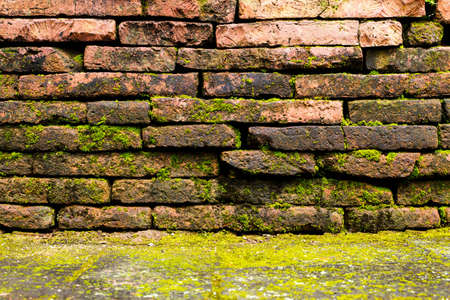 Red old brick wall texture background. Vintage styleの写真素材