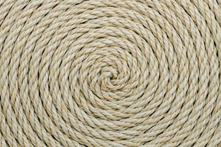 texture of rope folded into a spiralの写真素材