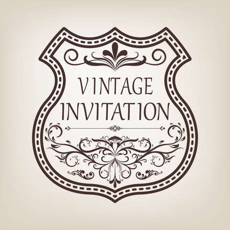 Frame with beautiful filigree and decorative borderのイラスト素材