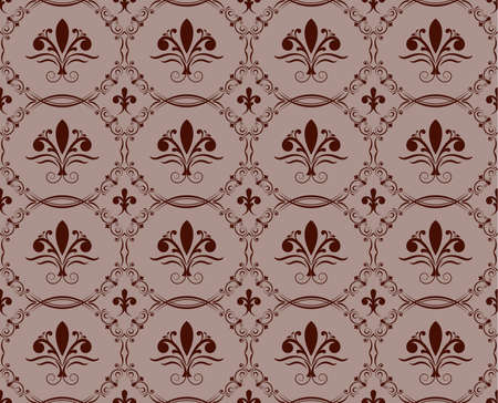 retro wallpaper and vintage seamless pattern for background, pattern in swatchesのイラスト素材