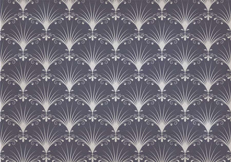 retro wallpaper and vintage seamless pattern for background, pattern in swatchesのイラスト素材