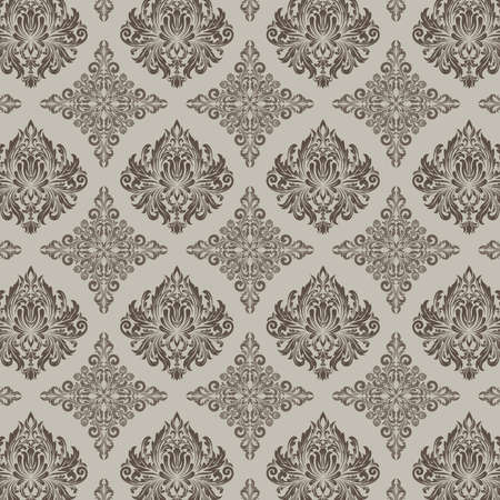 retro wallpaper and vintage seamless pattern for background, pattern in swatchesのイラスト素材