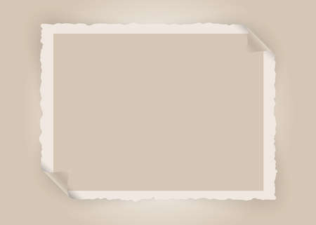 torn paper frame or ripped border for premium invitation or wedding card on ancient background, luxury postcard, ornament vectorのイラスト素材