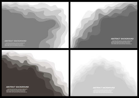 set of abstract background with geometric patterns for dynamic cover design and placard poster template. vector illustrationのイラスト素材