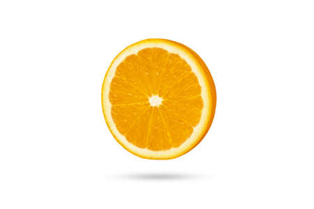 Orange fruit isolated on white backgroundの写真素材