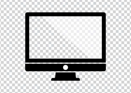 computer display monitor icon isolated on transparent background. Vector illustrationのイラスト素材
