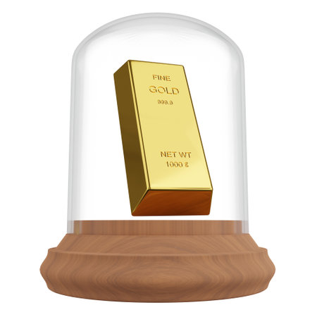 gold bar on glass jar, financial conceptsの写真素材