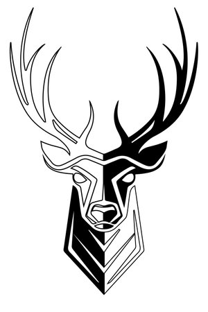 deer head mascotのイラスト素材