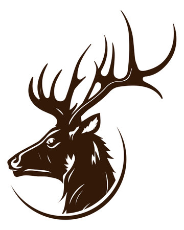 deer head mascotのイラスト素材