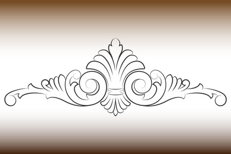 retro graphic ornament. Floral design element. Flourishes combinations for vintage design. decoration template patternのイラスト素材