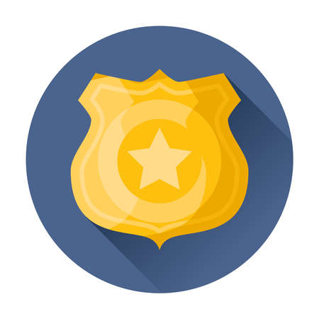 police badge icon vector illustrationのイラスト素材