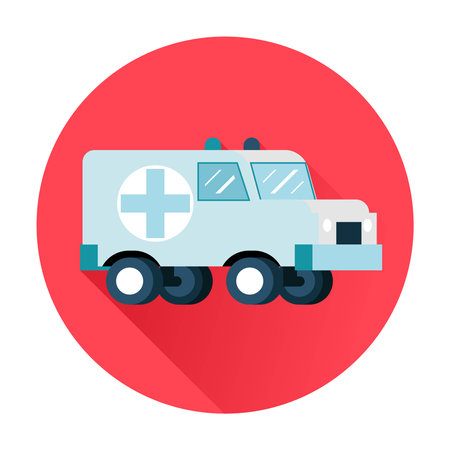 ambulance car icon flat isolated vector trendyのイラスト素材