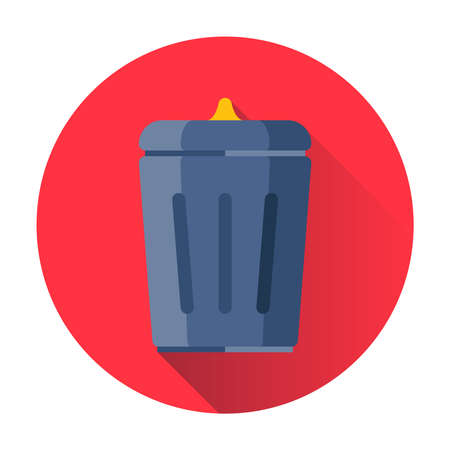 trash can icon vector ftat trendy illustrationのイラスト素材