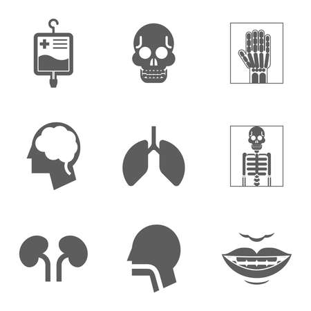 Medical care and health Isolated icons flatのイラスト素材