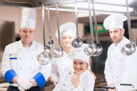 Chef Cooking, Cutting and preparing next plate
