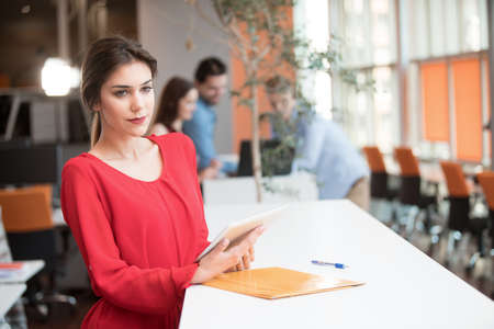 Start up of enterprise, women leader the new company self-confidentの写真素材