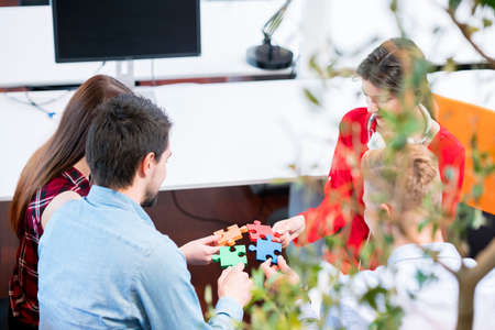 startup business people group working everyday job at modern officeの写真素材