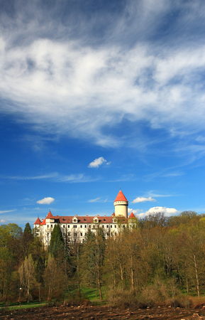 State castle Konopiste in spring, Czech republicの写真素材
