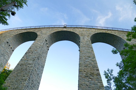 Zampach viaduct, stone train bridge, Czech Republicの写真素材