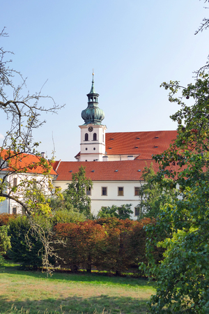 Tower of St.Margaret church of the old Brevnov Monasteryの写真素材
